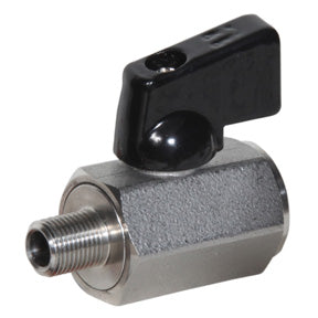 SSMM-38NL | 3/8" MPT x FPT 316SS Mini Ball Valve 1000 PSI CWP 150 WSP