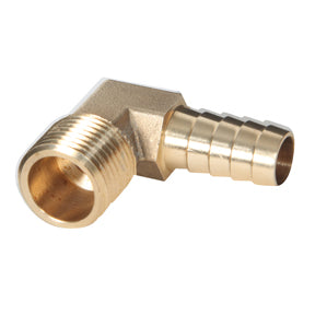 HBE-3838 | 3/8" MPT x 3/8" Hose Barb 90D Elbow