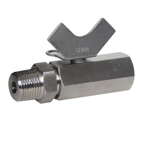 MSMF-38 | 3/8" MPT x FPT 316SS Ball Valve w/Locking Handle 1000 PSI CWP 150 WSP