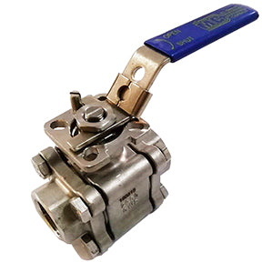 S3P2K-50 | 1/2" FPT 316SS 3PC Ball Valve w/Locking Handle 2000 PSI CWP 150 WSP