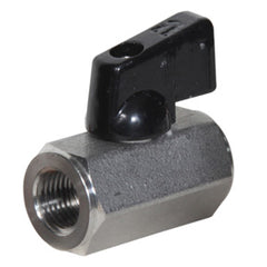 SSMF-38NL | 3/8" FPT 316SS Mini Ball Valve 1000 PSI CWP 150 WSP