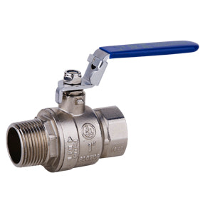 MLBV-75 | 3/4" MPT x FPT Nickel-Plated Ball Valve w/Locking Handle 600 PSI CWP 150 WSP