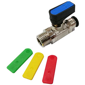 MVFP-25MTHS | 1/4" M X Tube Inline Mini Valve w/ Handle Insert Set