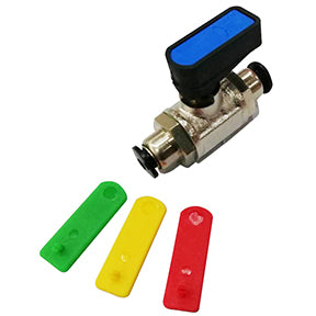 MVFP-50TTHS | 1/2" Tube X Tube Inline Mini Valve w/ Handle Insert Set