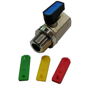 MVFP-25MHS | 1/4" M X F Inline Mini Valve w/ Handle Insert Set