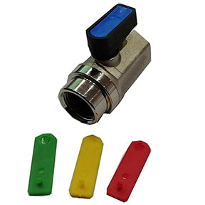MVFP-25FHS | 1/4" F X F Inline Mini Valve w/ Handle Insert Set