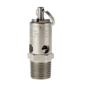 SRV390-VSS-150 |1/2" ASME SS Safety Valve Viton Seat 150 psi 278 SCFM