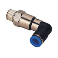 NHRL 0601 | 6MM TUBE X 1/8" BSPT THREAD - ROTARY JOINT HIGH SPEED ELBOW