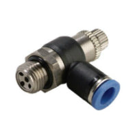 GNSE 06G02-O EPNI | 6MM TUBE X 1/4" BSPP THREAD - METER OUT - SPEED CONTROLLER ELBOW
