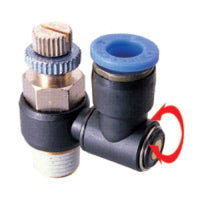 NSS 0402-I EPNI | 4MM TUBE X 1/4" BSPT THREAD - METER IN - SPEED CONTROLLER STRAIGHT