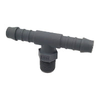 PHC TT 0602 | 6MM TUBE ID X 1/4" BSPT THREAD - HOSE BARB MALE BRANCH TEE