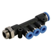 GPKD 0806-G02 EPNI | 8MM TUBE X 6MM TUBE X 1/4" BSPP THREAD - MALE REDUCER TRIPLE BRANCH