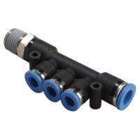 GPKD 0804-02 EPNI | 8MM TUBE X 4MM TUBE X 1/4" BSPT THREAD - MALE REDUCER TRIPLE BRANCH
