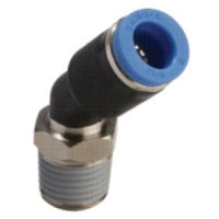 PL45 1/4-U10U EPNI | 1/4" TUBE X 10-32UNF THREAD - MALE 45 ELBOW